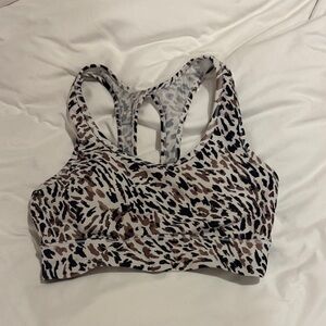Jessica Simpson Animal Print Sports Bra